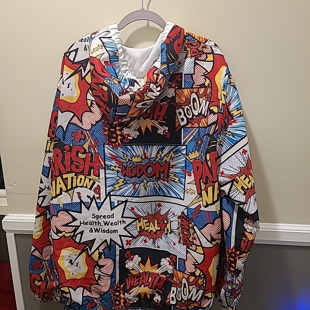 Parish Nation Comic Graphic Wind Breaker Adult size 3XL - Picture 5 of 9